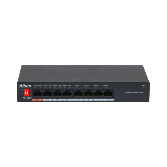 Dahua DH-PFS3008-8ET-60 — неуправляемый PoE-коммутатор на 8 портов