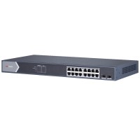 Hikvision DS-3E1518P-EI — сетевой коммутатор с PoE, порты с poe: 16