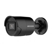 Hikvision DS-2CD2083G2-IU(BLACK)(2.8mm) — чёрная уличная цилиндрическая IP-камера 8 Мп, объектив 2,8 мм, AcuSense
