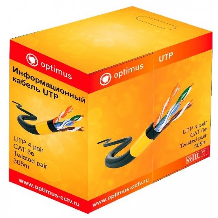 Optimus UTP-5e LSZH 4x2x0.5 Cu (indoor) 305м, бухта 305м