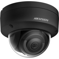 Hikvision DS-2CD2187G2H-LISU(2.8mm)(BLACK) — чёрная уличная купольная IP-камера 8 Мп, объектив 2,8 мм, микрофон, ColorVu