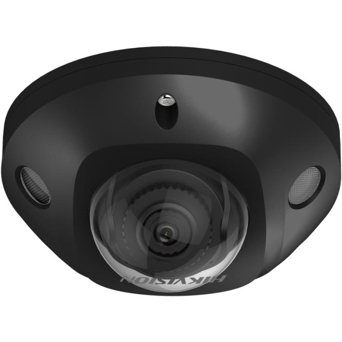 Hikvision DS-2CD2543G2-IS(2.8mm)(BLACK) — чёрная компактная купольная IP-камера 4 Мп, объектив 2,8 мм, микрофон, AcuSense
