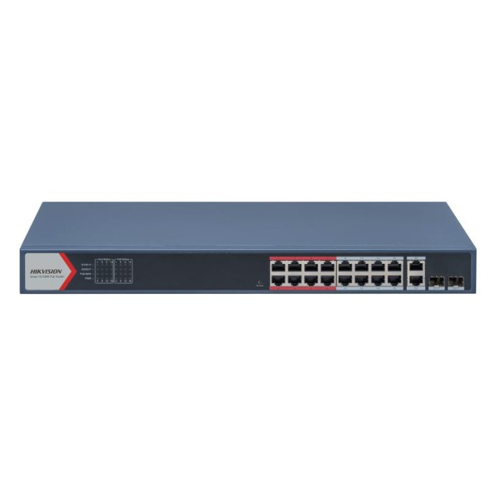 Hikvision DS-3E1318P-EI — сетевой коммутатор с PoE, порты с poe: 16, порты sfp: 2