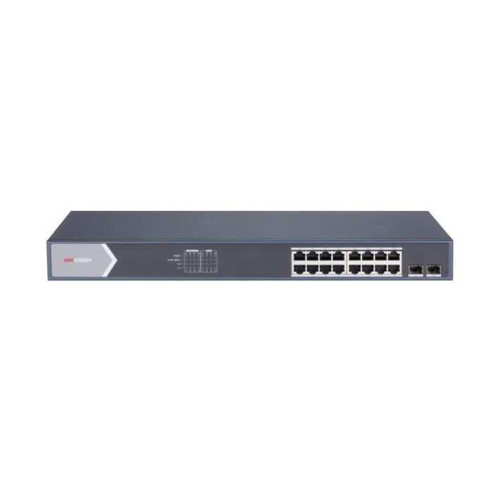 Hikvision DS-3E1518P-SI — сетевой коммутатор с PoE, порты с poe: 16, порты sfp: 2