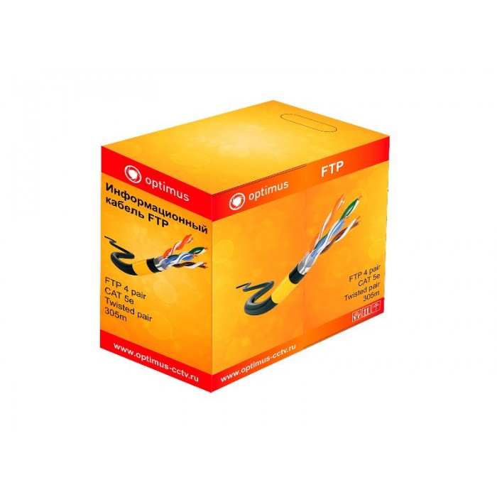 Optimus FTP-5e 4x2x0.51 Cu (outdoor) С ТРОСОМ 305м бухта