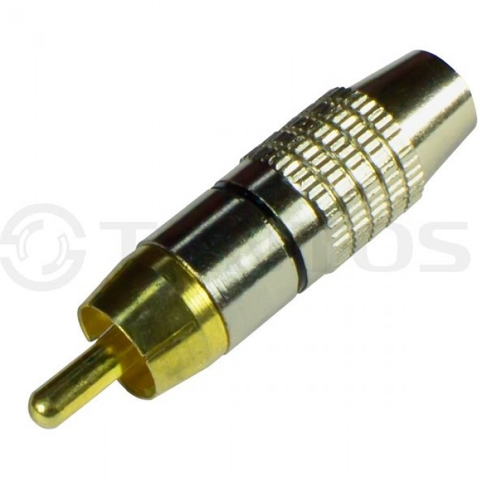Tantos Разъем TS RCA штекер под винт, металл